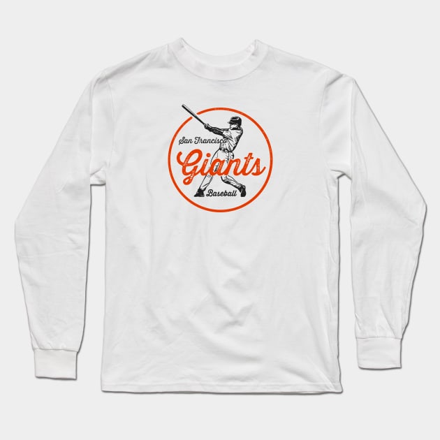 Vintage Giants Long Sleeve T-Shirt by Throwzack